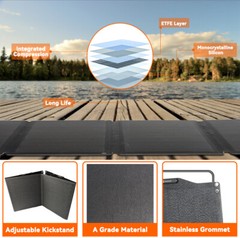 Flashfish Portable Power Station Kit 200W Solar Generator+60W Fold Solar Panel