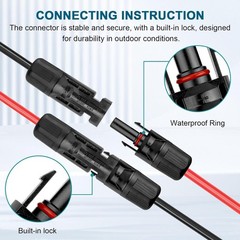 10 AWG Solar Extension Cable 30FT, Flexible Solar Panel Wire with Male to Female