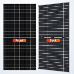 DOKIO 600W N-Type Bifacial Rigid Solar Panel for off-grid emergency backup power