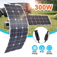 2PCS 300W Flexible Solar Panel 18V Mono Home RV Rooftop Camping Off-Grid Power