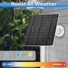 Solar Panel for Ring Camera, Compatible with Spotlight Cam/Pro/Plus Battery, 5W