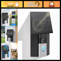 4W Solar Charger for Ring Doorbell – Waterproof USB-C Solar Panel, 1 Pack