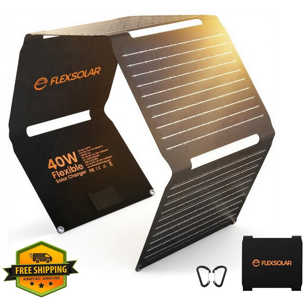 FlexSolar 40W Solar Panel Charger