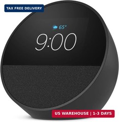 Amazon Echo Spot (newest model), Great for nightstands, offices and kitchens, Sm
