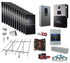 6KW Complete Offgrid Solar Kit + EG4 18kPV Inverter + 14.3KW 48V EG4 Lithium Ind
