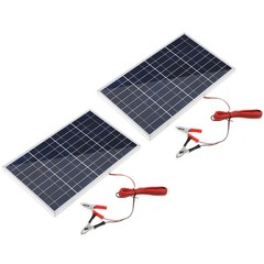100W 18V Portable Solar Panel 12V Car RV Boat Battery Charger Clips