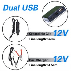20W Solar Panel 12V Trickle Charger Battery Charger Kit Maintainer Boat RV Car