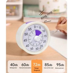 Manual Kitchen and Study Timer with Visible Count Down Display, LED Flashing