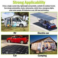 400 Watts Solar Panel Kit 100A 12V Battery Charger w/ Controller RV Boat Caravan