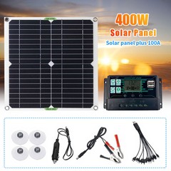 Complete Solar Panel Kit Solar 400W Power Generator 100A Home 12V Grid System