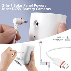 Sustainable 6W Solar Panel for Ring Cameras with USB-C & Adjustable Mounting