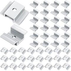 Zhengmy 48 Pack Solar Panel Mid Clamps 1.06 Inch Solar Panel Bracket Aluminiu…