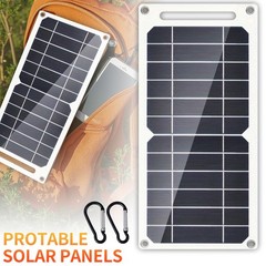 Portable Solar Panel Power Bank 5V for Outdoor Camping Hiking Phone USB Charger