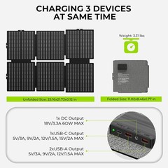 Solar Generator 296Wh 300W with Foldable 60W Panel