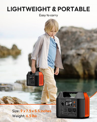 Solar Powered Generator, 300W Portable Power Station with Solar Panel 40W Includ