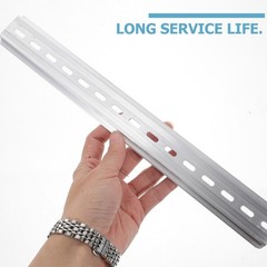 3 Pcs Aluminum Din Rails Industry Slotted for Electrical Components