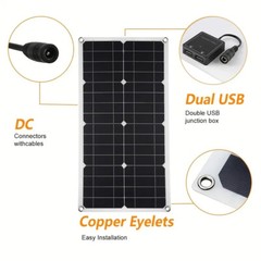 100W 80W 50W Solar Panel Kit 12V Battery Charger w/30A LCD Controller Camping RV