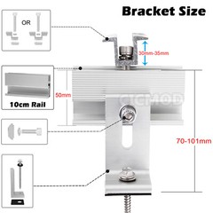Solar Panel Roof Mount Brackets Kit Universal for 1-4 Pcs Solar Panels Mounting