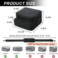 Portable Power Station Carrying Case Bag for Eco-flow Generators – 10.2×9.8×6.9