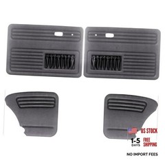 4-Piece Universal Door Panel Kit, Type 1 & S/B 65-77, Black (Exc. Conv.)