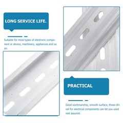 3 Pcs Aluminum Din Rails Industry Slotted for Electrical Components