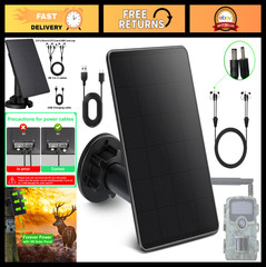 Solar Panel for Trail Camera, 5000mAh Rechargeable Battery, IP66 Waterproof, 10f