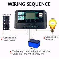 Solar Controller Solar Panel Battery Regulator Dual USB Solar Controller Output