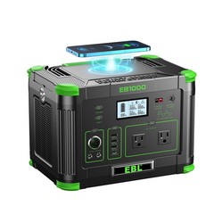 1000W 999Wh Portable Power Station Charger Generator RV LiFePO4 Backup Battery