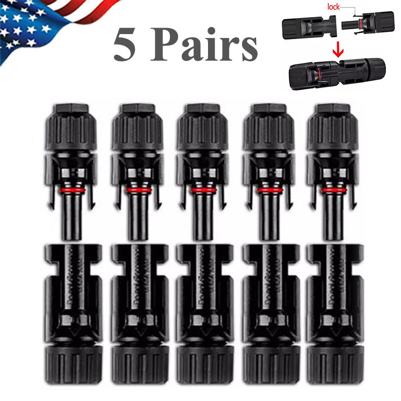 100 Pairs Male Female Wire Cable Connector Set Solar Panel Waterproof Connectors