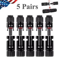 5-100Pairs Solar Panel Cable Wire Connectors Kit Male& Female Waterproof Adapter