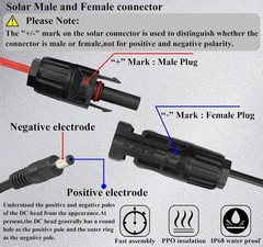 Solar Adapter Male and Female to DC 5.5mm x 2.1mm Male Solar Power Extension …