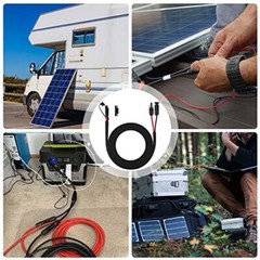Solar Panel Connector,10AWG SAE to Male & Female Adapter PV Extension Cablewire