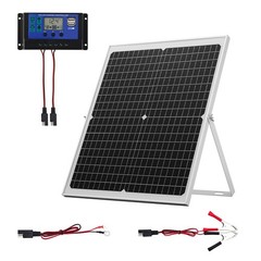 30W 12V Monocrystalline Solar Trickle Charger with Adjustable Mount & MPPT
