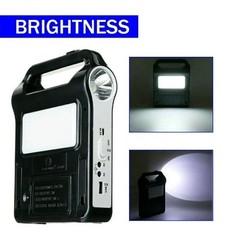Portable Solar Lighting System USB Charger 6V Solar Panel Power Storage Recharg