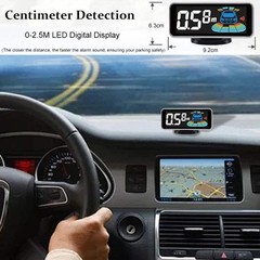 LCD Parking Sensor System Backlight Human Voice Alarm Display 4 Probes 12 Colors