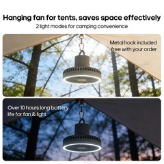 10000mAh 4000mAh Camping Fan Rechargeable Desktop Portable Circulator Wireless