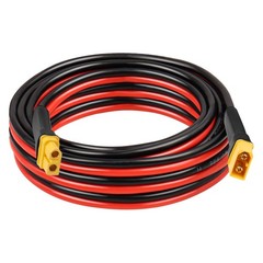10FT XT60 Extension Cable 10AWG – Male to Female Connector for Solar, RC, Power