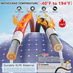 Oududianzi 100FT Solar Panel Wire 10AWG Tinned Copper PV Cable