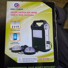 Portable Solar Lighting System USB Charger 6V Solar Panel Power Storage Recharg