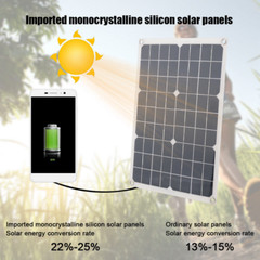 2Pcs 500W Flexible Solar Panel Kit Dual USB 60A Controller Battery Charge Car RV