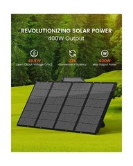 400 Watts Foldable Solar Panel, Luggable & Durable, Portable 400W Solar Charg…
