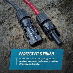 Durable 10 AWG Solar Extension Cable 100 Ft – Red & Black with MC4 Connectors