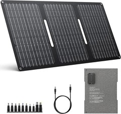 30W High-Efficiency Solar Panel Charger with Multiple Outputs for Outdoor Use