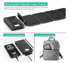 BLAVOR ~W09 Solar Charger Five Panels Detachable External Battery 20000mAh