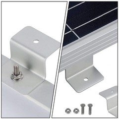 4Pcs Durable Silver Solar Panel Mounting Rack Brackets for Home and Boat