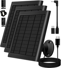 8W Solar Panel for Ring Camera, 3-Pack Solar Panel Charger Compatible with Ring