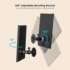 ieGeek Solar Panel for Outdoor Security Camera, Universal USB Port