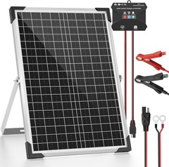 30W 24V Solar Panel Kit, Solar Battery Maintainer with MPPT Charge Controller…