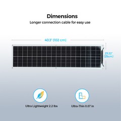 Solar Panel 50W Flexible Monocrystalline Module for 12V Battery RV Camping Boat