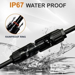 Solar Panel Y Branch Connectors, Upgraded MC4 Adapter Cable, 1 Pair Wire Plug…